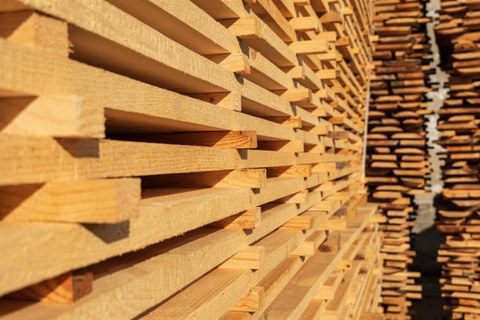 Stacked hardwood beams